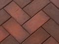  Тротуарная клинкерная брусчатка ЛСР Бонн 200х100х50 мм, темно-красный флешинг